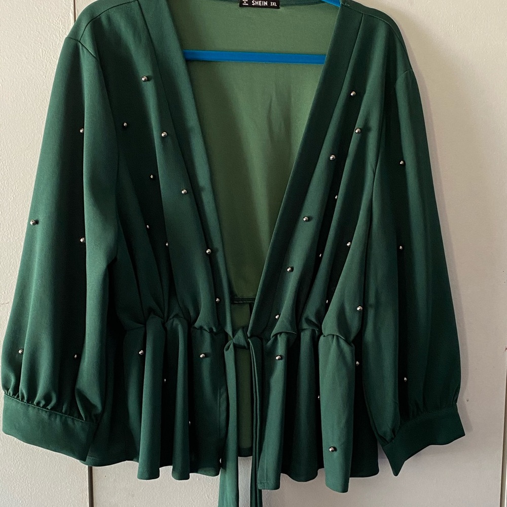 Woman’s Shein 3X Long Sleeve Open Blouse